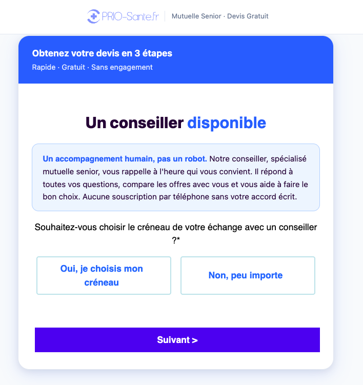 prospect peut demander un rendezvous